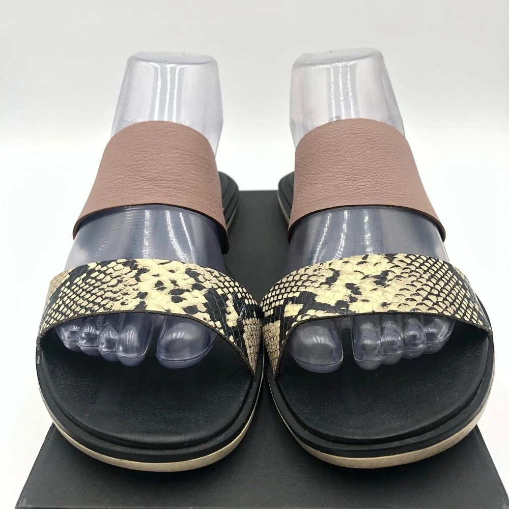 Sorel Ella II Slide Sandals‎ Women's 8 Mauve Pink Leather Slip On Comfort Shoes